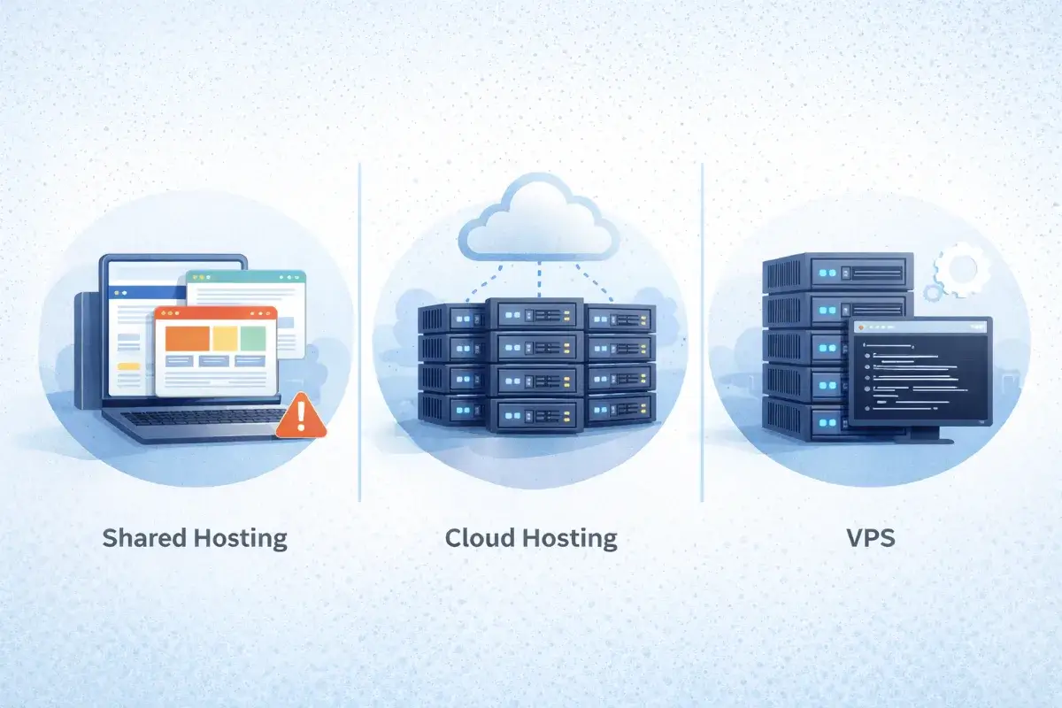 مقارنة مرئية بين أنواع استضافة المواقع المناسبة للمواقع العربية