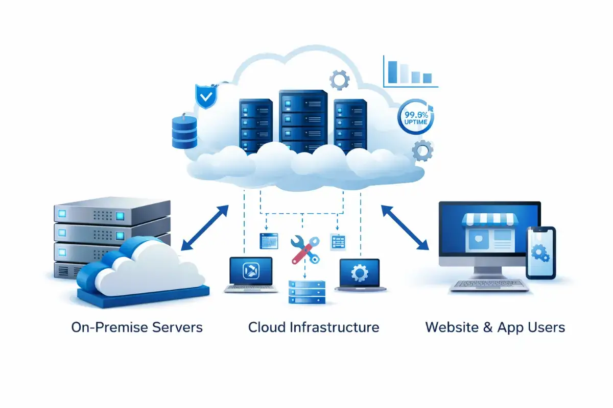 شرح فكرة الاستضافة السحابية وطريقة عمل الخوادم السحابية
