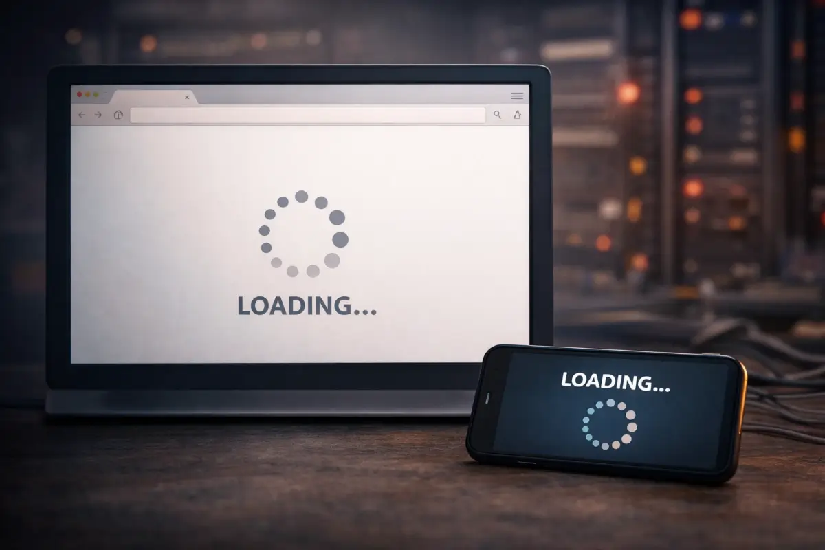 انتظار تحميل صفحة موقع بسبب بطء استجابة الخادم