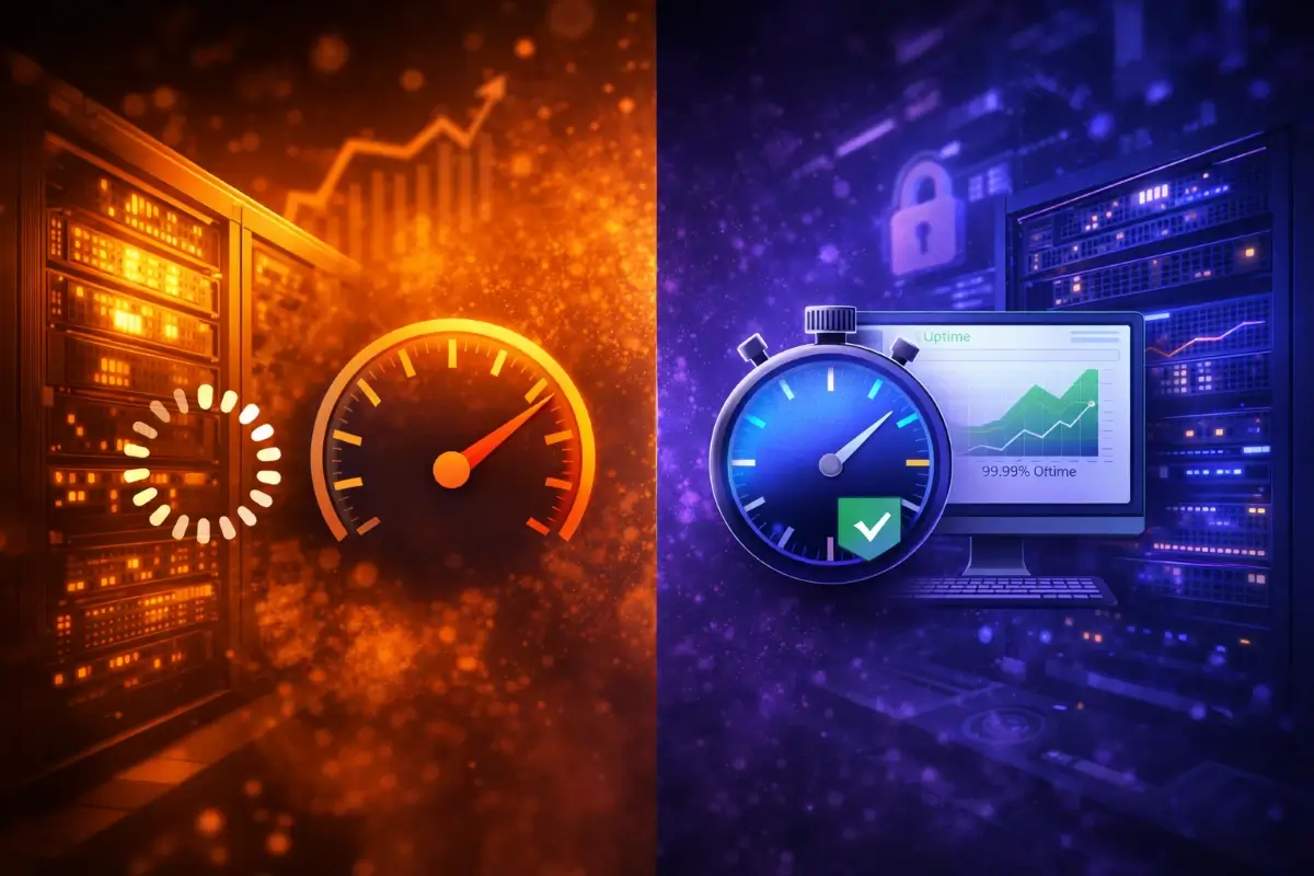 توضيح سرعة تحميل المواقع واستقرار الاستضافة