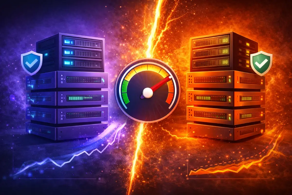 مقارنة أداء وسرعة تحميل المواقع بين Hostinger وHostGator