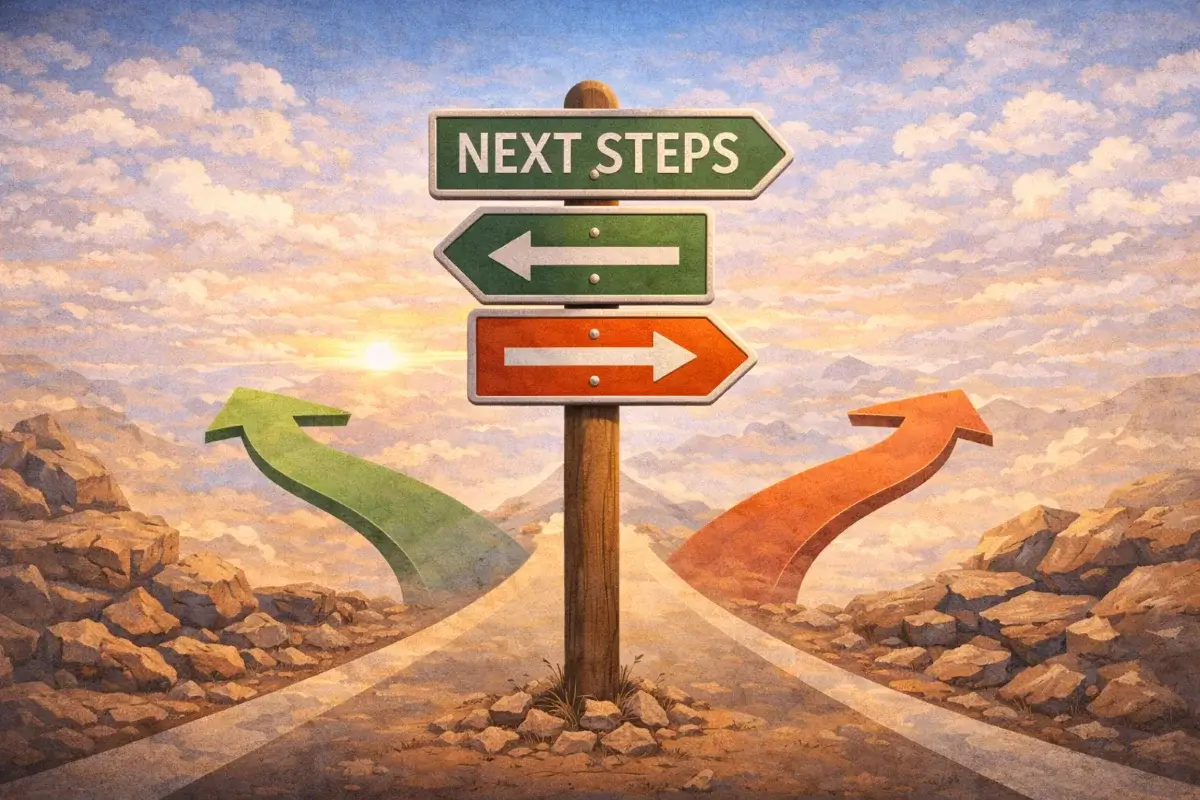 لوحة إرشادية ترمز إلى الخطوة التالية بعد فهم اختلاف احتياجات الاستضافة