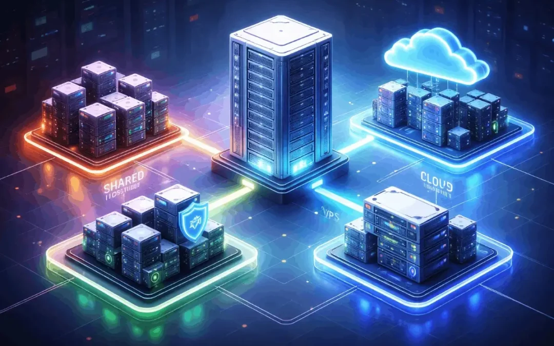 الفرق العملي بين استضافة Shared و VPS و Cloud وأين يناسب كل نوع