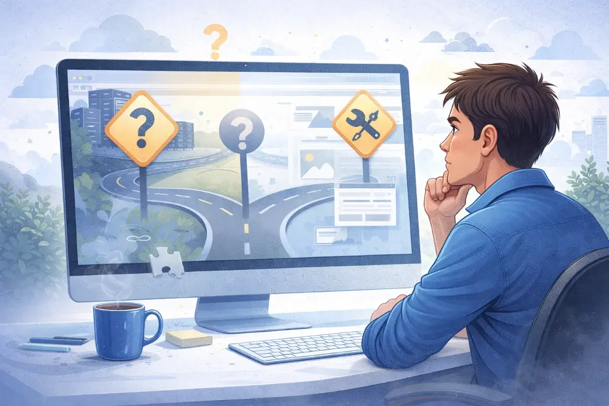 صاحب موقع يفكر في سبب مشاكل الأداء قبل اتخاذ قرار التغيير