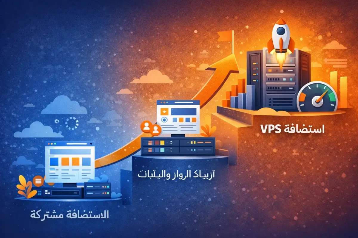مراحل نمو الموقع والانتقال من الاستضافة المشتركة إلى VPS مع زيادة الزوار