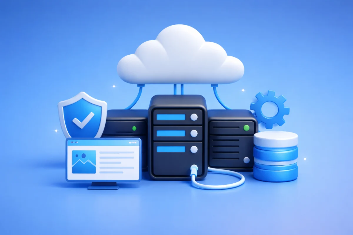 توضيح مفهوم الاستضافة كمكان لتخزين وتشغيل ملفات الموقع