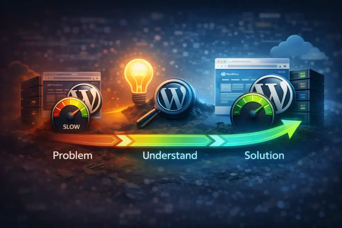 مراحل فهم مشكلة بطء ووردبريس والانتقال إلى حل مستقر